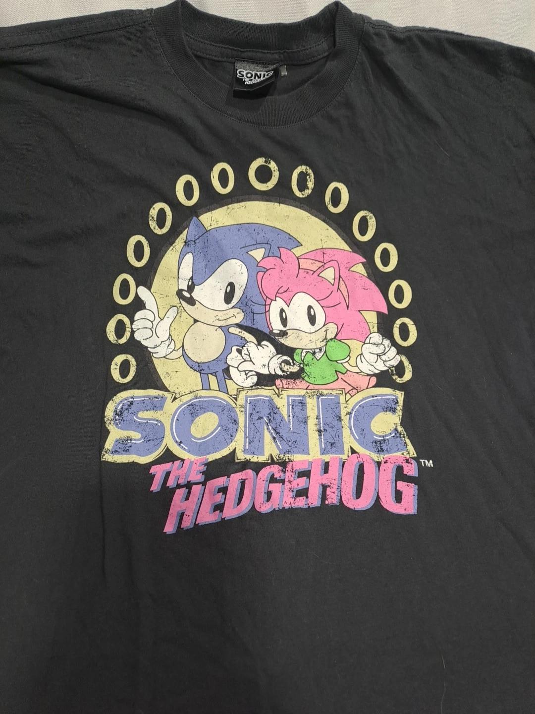 100% Cotton T-shirt Mens Tees Top Sonic The Hedgehog Cotton On 11-12 S
