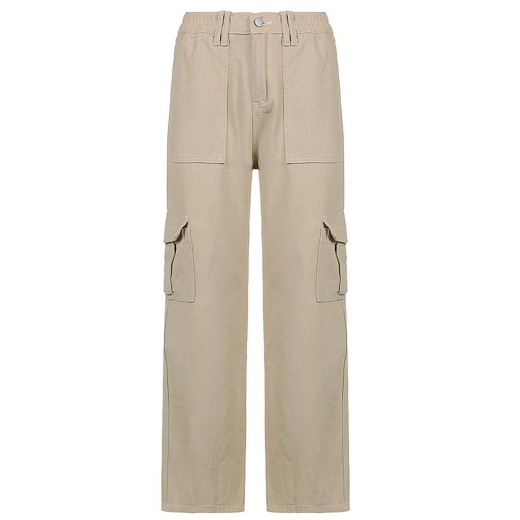 Baggy cargobroek voor dames, streetwear hiphop joggers, joggingbroek, casual losse broek met wijde pijpen