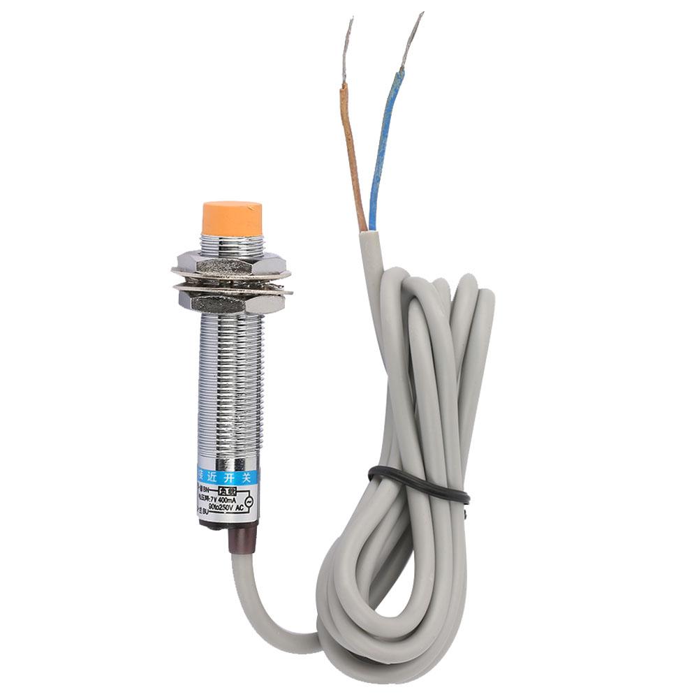 Nickel Plated Brass LJ12A3-4-J/EZ AC NO Inductive Proximity Sensor Switch Detection 4mm