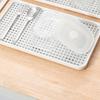 Double Layer Drain Tray Dish Drainer Drying Rack Tea Tray for Cup Bowl Fruit Water Drip Tray Holder Rectangular 31x17.5x2.3cm