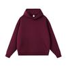 Felpa con cappuccio da uomo 400G a strato d'aria pesante, tinta unita, pullover, vestibilità larga, oversize, in pile, con spalle scese