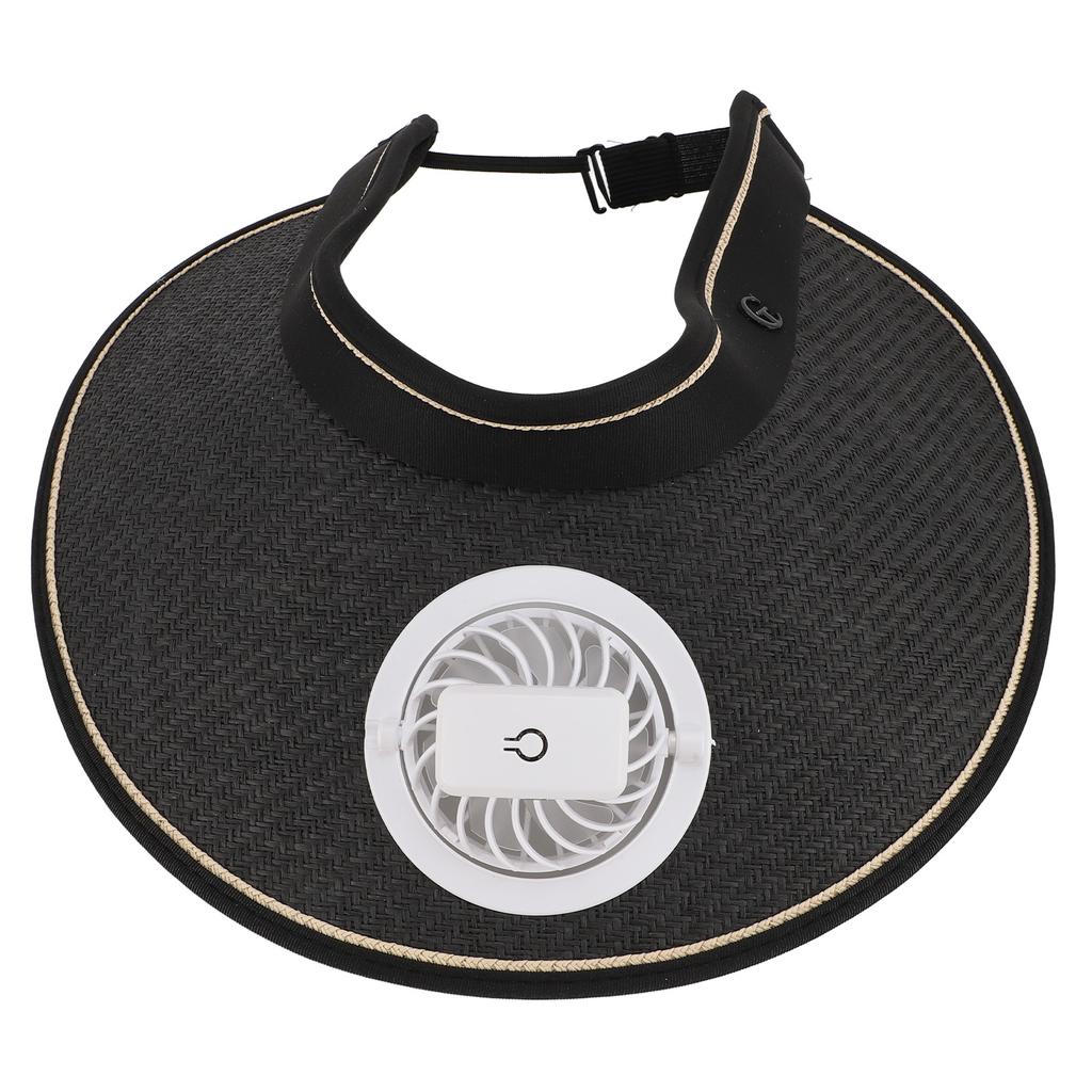 Fan Hat USB Rechargeable 300mah Elastic Band Angle Adjustable Extra Large Brim Fan Cap for Travel Beach