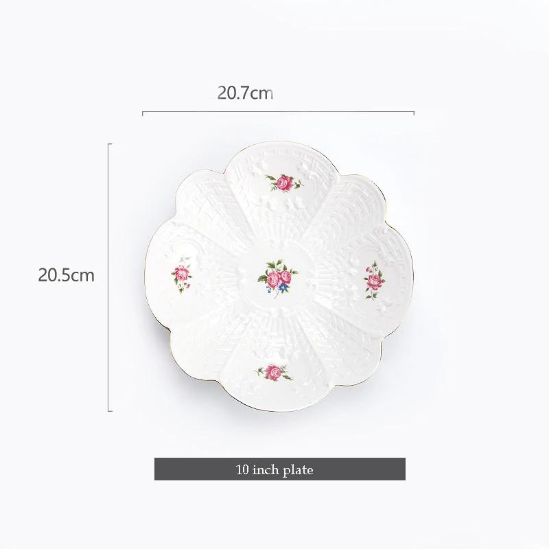 English Teapot Set European Vintage Flower Tea Cup Court Style Ceramics Coffee Cup Saucer Pot Home Exquisite Drinking Utensils