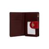 Coach Corner Zip Classic Monogram Coated Canvas And Leather Wristlet Clutch Women Clutch Red Dark-Brown C0082-IMRVQ
