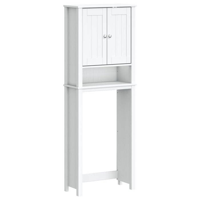 VidaXL Rangement au-dessus de la cuvette BERG blanc bois massif 358554