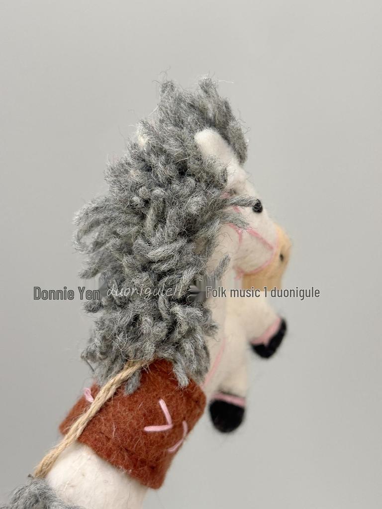 Nepal Handmade Wool Felt Lucky Pony Ornament Keychain Charm