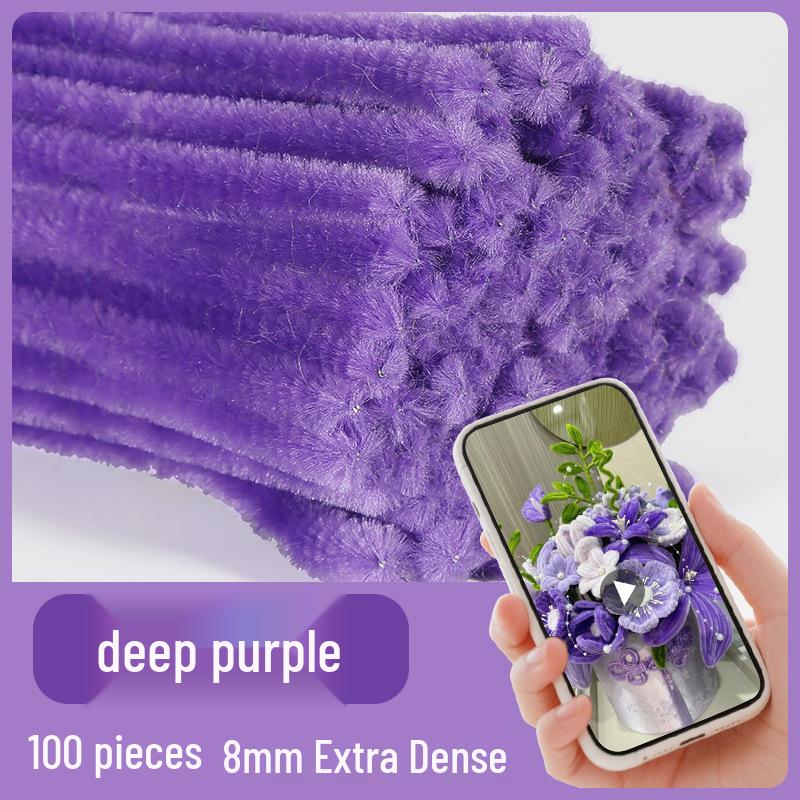 Colorful Chenille Sticks: Craft Pipe Cleaners for Kids' Velvet Flower Bouquets