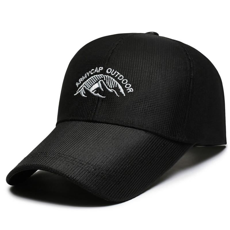 Men s Summer Breathable Mesh Baseball Cap Sunscreen Outdoor Fishing Cap чёрный
