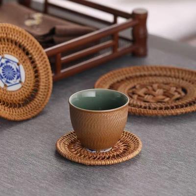 Yousheng El Yapımı Rattan Bardak Altlıkları Isı Yalıtım Pedleri Mutfak Masa Matları Seramik Kakmalı Dekoratif Amerikan Servisler Yemek Odası Barı için