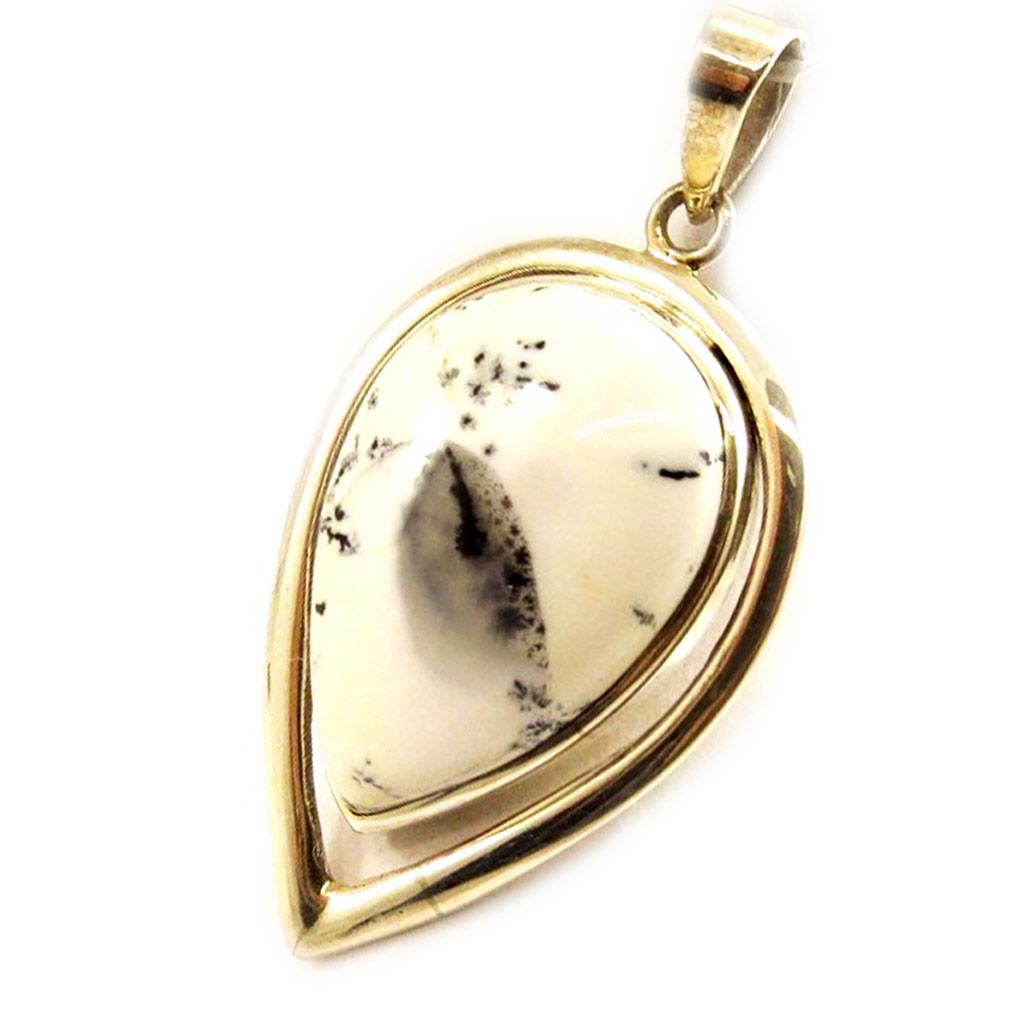 Les Trésors De Lily [D5154] - Pendentif Argent 'Estampe Japonaise' Dendrite
