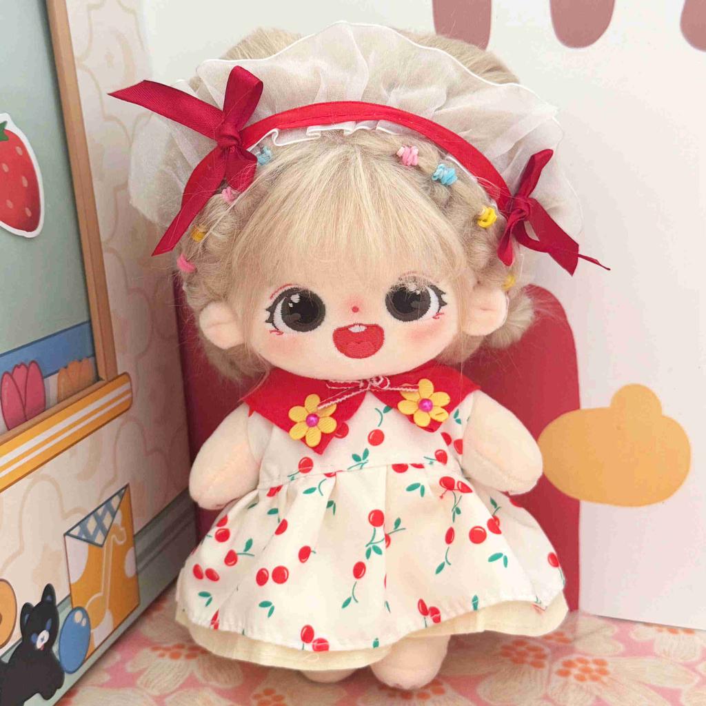 20cm Kawaii Bekleidete Idol Baumwollpuppe Niedliche Kuschelpuppe DIY Plüschpuppe Weihnachts-Geburtstagsgeschenk für Mädchen Kinder
