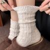 Proste Pogrubione Grube Igły Jednolity Kolor Ciepłe Skarpety z Wełny Polarowej Dziecięce Skręcane Ciepłe Magazynujące Ciepło Skarpety Damskie