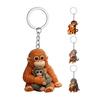 1/2Pcs Keychain Pendant 3D Monkey Hugging Monkey Key Chain Backpack Desk Decoration Portable Bag Charm Accessory