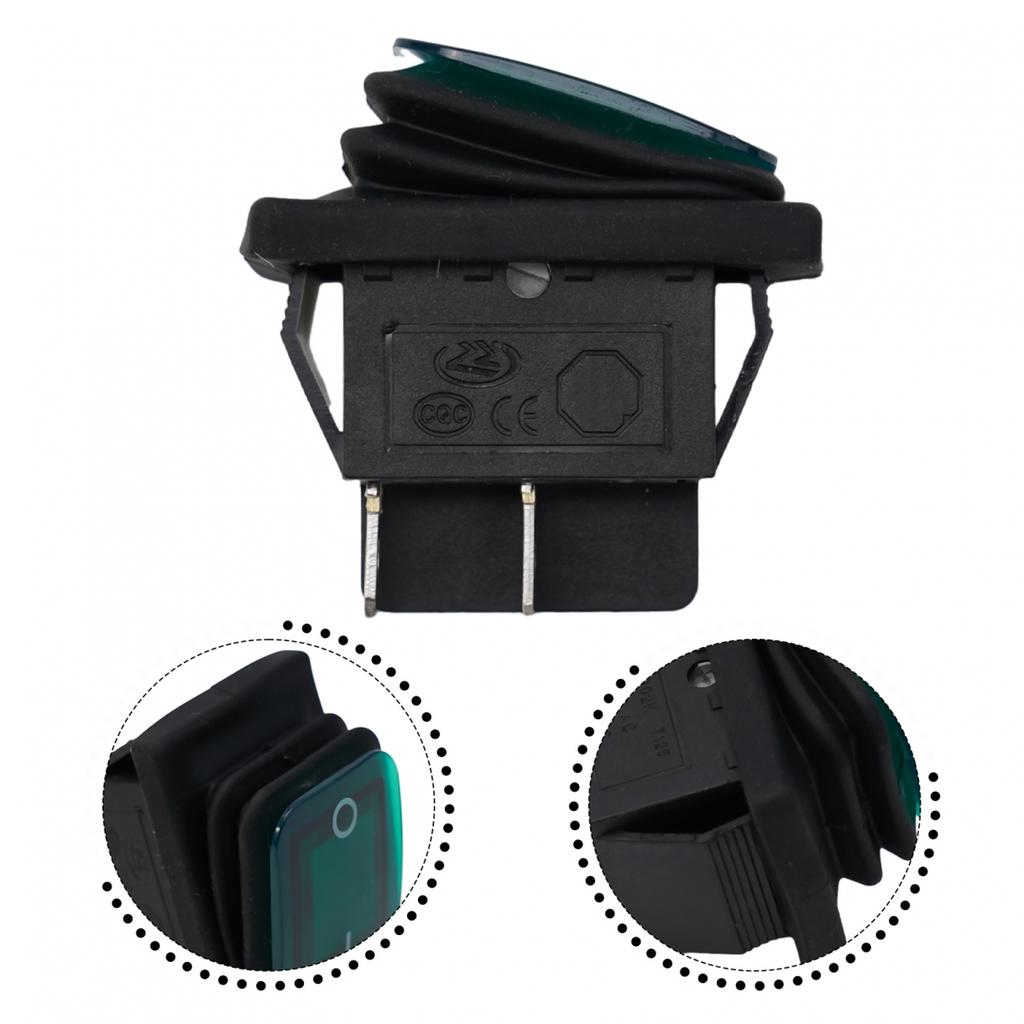 High Quality Waterproof Cover DPST Rocker Switch for Heavy Duty Applications