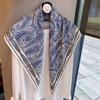 Cashew Double-sided Heterochrome Silk Scarf Versatile Neck Protection Comfortable Scarf Outer Decorative Triangle Scarf High-end Temperament Silk Scar