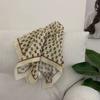 Cotton and linen headscarf small square scarf 11 * 11cm silk scarf square scarf polka dot silk scarf ribbon thin soft high-end silk scarf