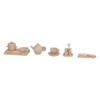 Kids Kitchen Utensils Playset Mini Wooden Teapot Cups Simulation Kitchen Pretend Play Toys