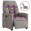 Foldable Massage Armchair, Electric, Taupe Color, Fabric