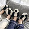 Home Slippers Women's Autumn Winter 2025 Plush Warm Unisex House Cotton Shoes Indoor Bedroom Floor Shoes Furry Slides for Women