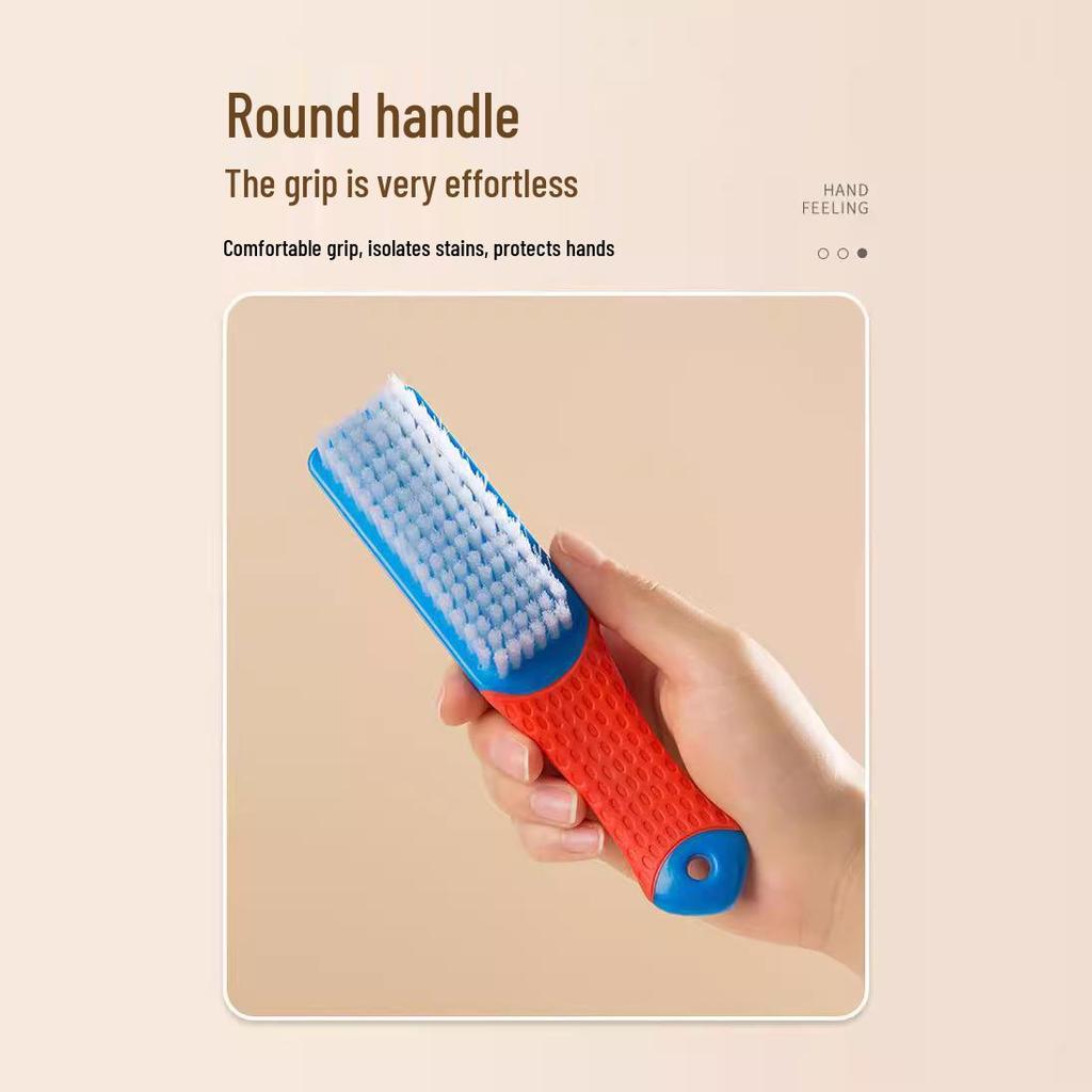 Shoe-Friendly Nano Soft Bristle Brush with Durable Extended Handle for Laundry and Dormitory Cleaning