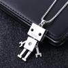 Punk Stainless Steel Unisex Man Necklace Robot Necklace Metal Pendant Choker Birthday Present