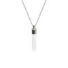 Mini Titanium Staal Ketting met Twist-Open Wensfles Hanger voor Babyhaar en Cinnaber Opslag