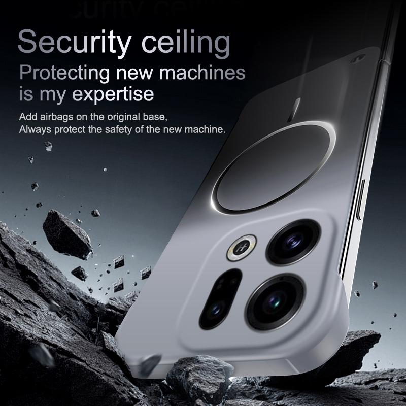 Matte Gradient Metallic Paint for Magsafe Magnetic Phone Case for OPPO Find X9 X9Pro Reno 15Pro Wireless Charge Borderless Cover
