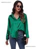 Women's Satin Long-Sleeve Blouse - New European and American Style