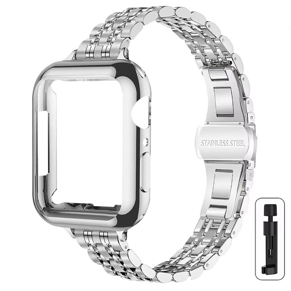 TPU-Hülle + Schlankes Armband für Apple Watch Ultra 3 2 1 49mm für iWatch 11/10/9/8/7/6/5/4/3/2/1/SE 46mm 45 44 42 41 40 38mm Armband