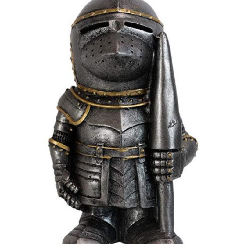 Dwarf Knight Resin Handicraft, European-style Sculpture, Decorative Piece for Medieval War Axe Guardian, Decorative Item