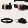 Art Nouveau Belt With Oversized Buckle And Textured Pattern For Fashion Enthusiasts