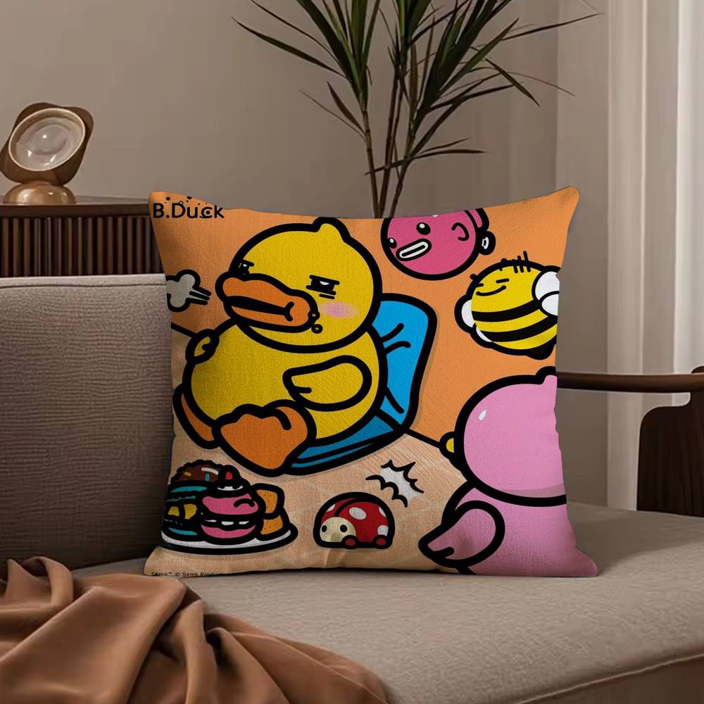 

F-Fashion design B-B.D-DuckKK Pillow Case Anti-dustmite Pillowcase Invisible zipper silky short plush Sofa cushion cover 30X30cm