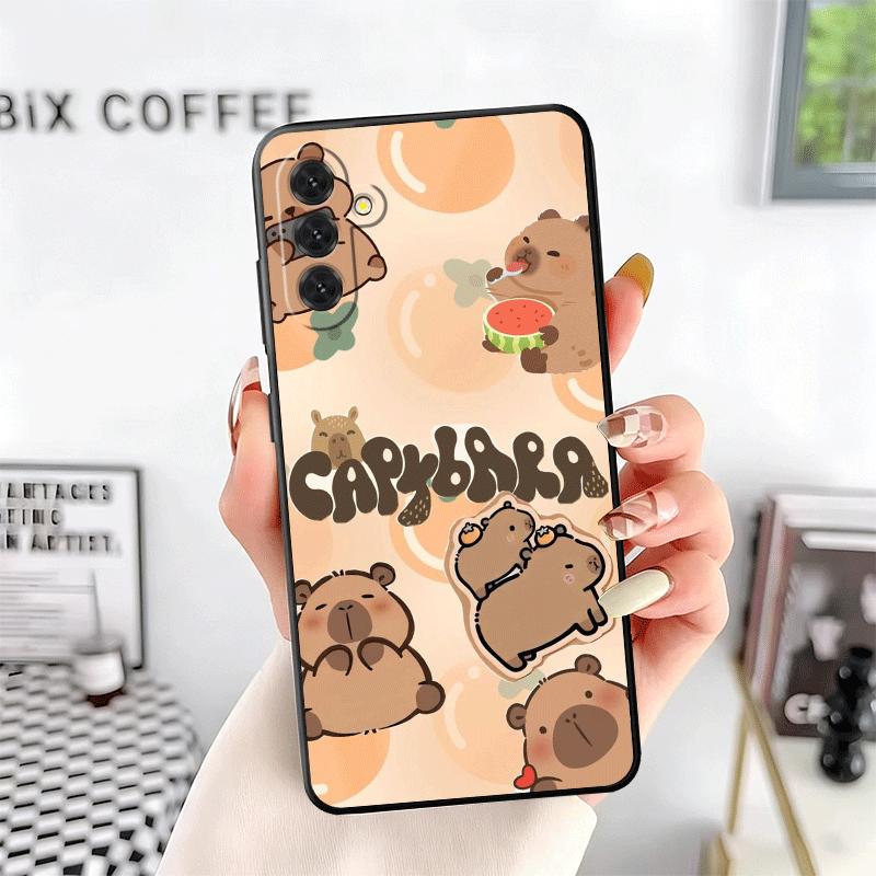 Lustige Capybara Cartoon Niedliche Weiche Handyhülle für Samsung A17 A37 A57 A16 A26 A36 A56 A15 A25 A35 A55 A14 A24 A34 A54 A13 A23 A33