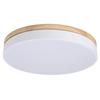 LED Flush Mount Ceiling Light Wooden Stepless Dimmable Round Modern Ceiling Light Fixture with APP a