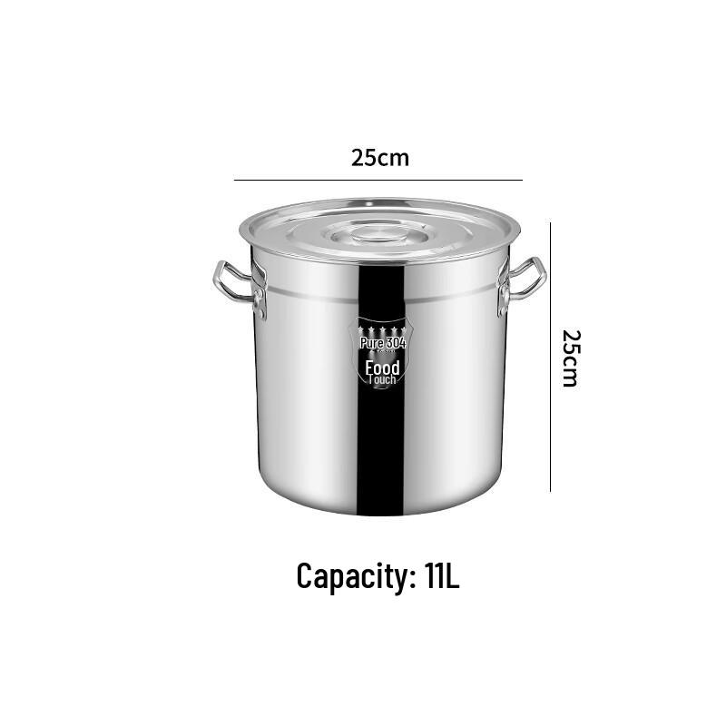 Qianxing Commercial 304 Stainless Steel Round Stock Pot with Lid