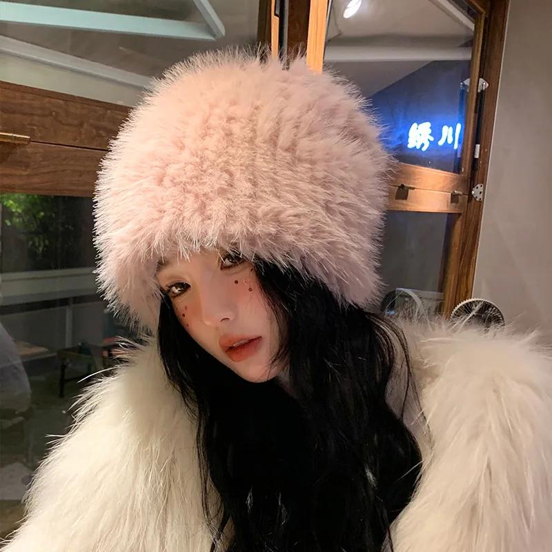 2020 Fuskepels solide strikkede luer for kvinner jenter lue høst lue lue varm hodeskalle panser dame vinter lue