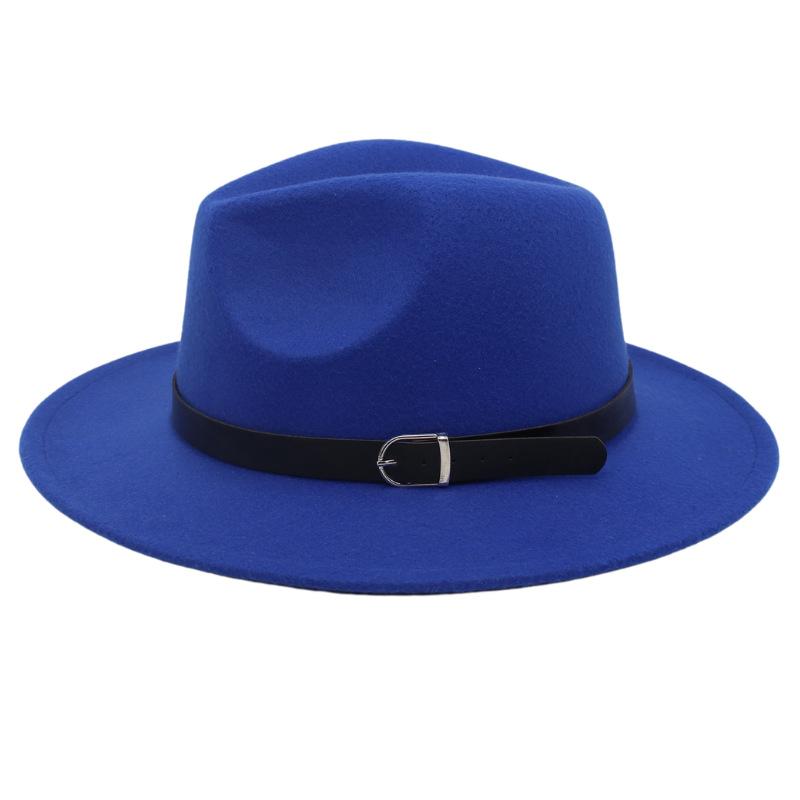 Elegante Zylinderhüte für Kinder, Gürtelschnalle, Amerikanischer Filzhut, Wollhut für Eltern und Kinder im Freien, Jazzhut mit breiter Krempe, Für Männer und Frauen