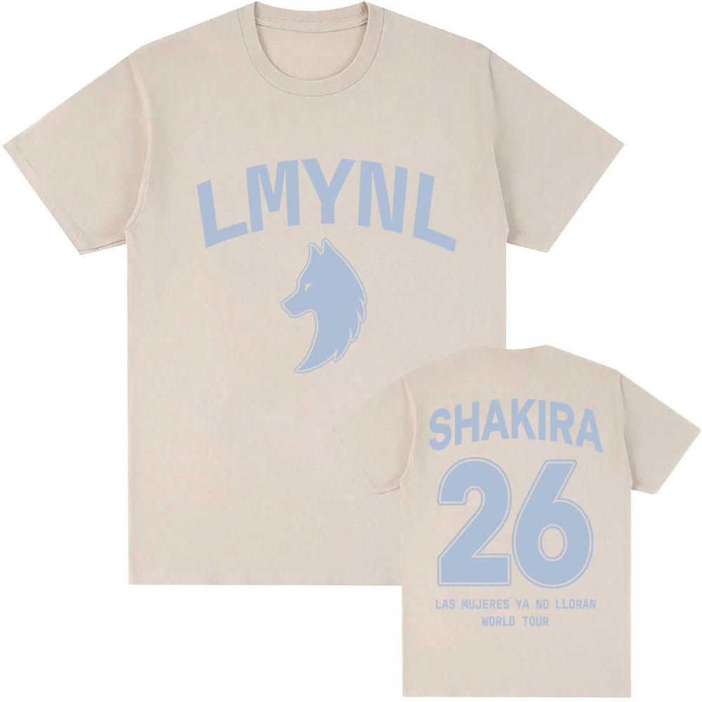 SHAKIRA Las Mujeres Ya No Lloran Tričko Krátký Rukáv Bavlna Unisex Streetwear Trička Kulatý Výstřih Módní Pánská/Dámská Trička Tričko s Potiskem
