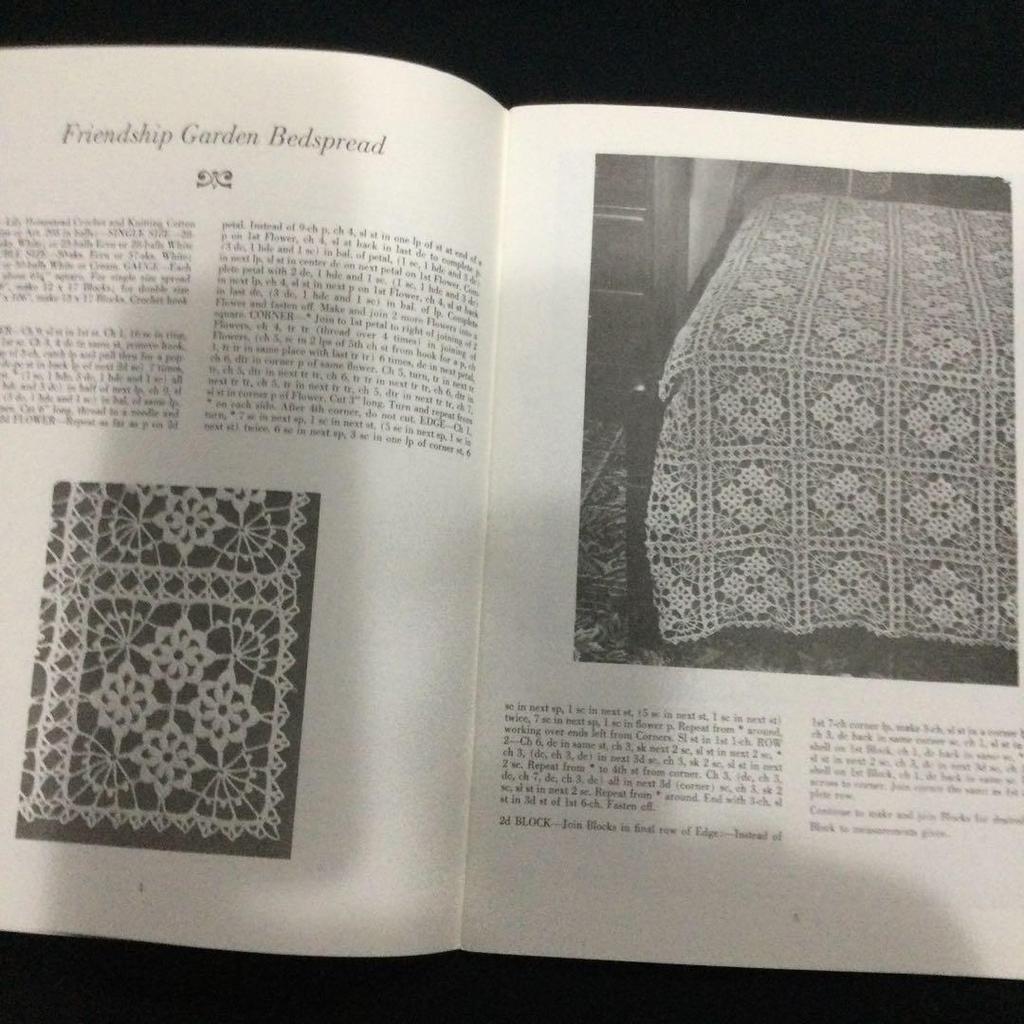[USED] Floral Crochet Lace Crochet Book Flower Doily