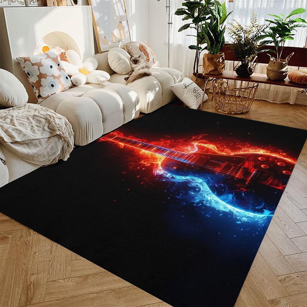 Piano Keyboard Illustration Non Slip for Living Room Bedroom Kids Baby Room and Playroom Floor Carpet Yoga