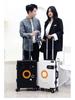 Aluminum Frame Leather Suitcase 20"/28" with Universal Wheels for Men, Women, Students