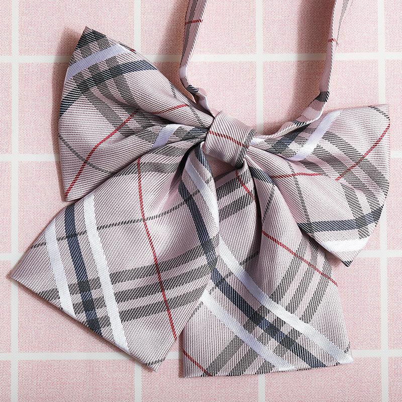 Jk Japanese Plaid Korean Version Of Collar Flower Graduate Female Collar Flower College Wind Streamer Jk Bow Shirt Accessories Sailor Suit