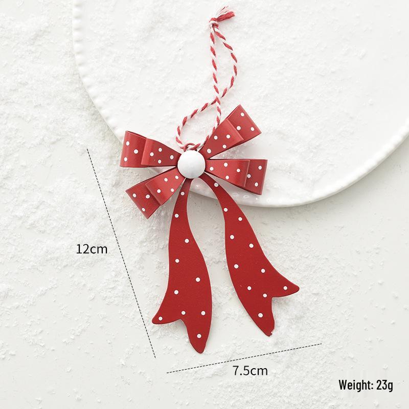 New Iron Art Snowflake Bow Christmas Tree Pendant Decoration
