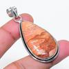 Natural Laguna Lace Agate Gemstone 925 Sterling Silver Pendant 2.05" AP-14825
