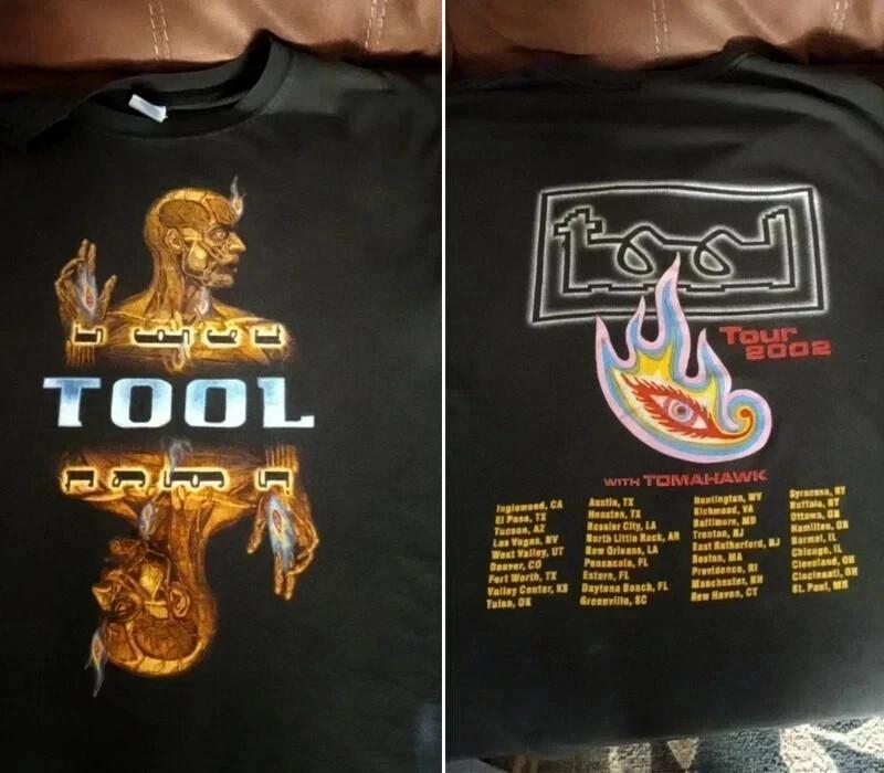 Tool band Tour 2002 Black short sleeve Unisex T shirt Graphic All Size S-5XL XXXL