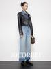 JOCORBEI Contrast Color High-Waist Wide Leg Jeans for Petite Women