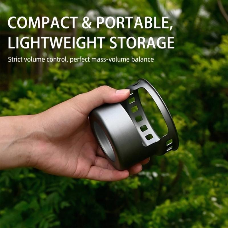 Aluminum Alloy Portable Stove Suitable for Camping Hiking Large Fuels Chamber Minimal Reloadings Easy Cleanups Windproof