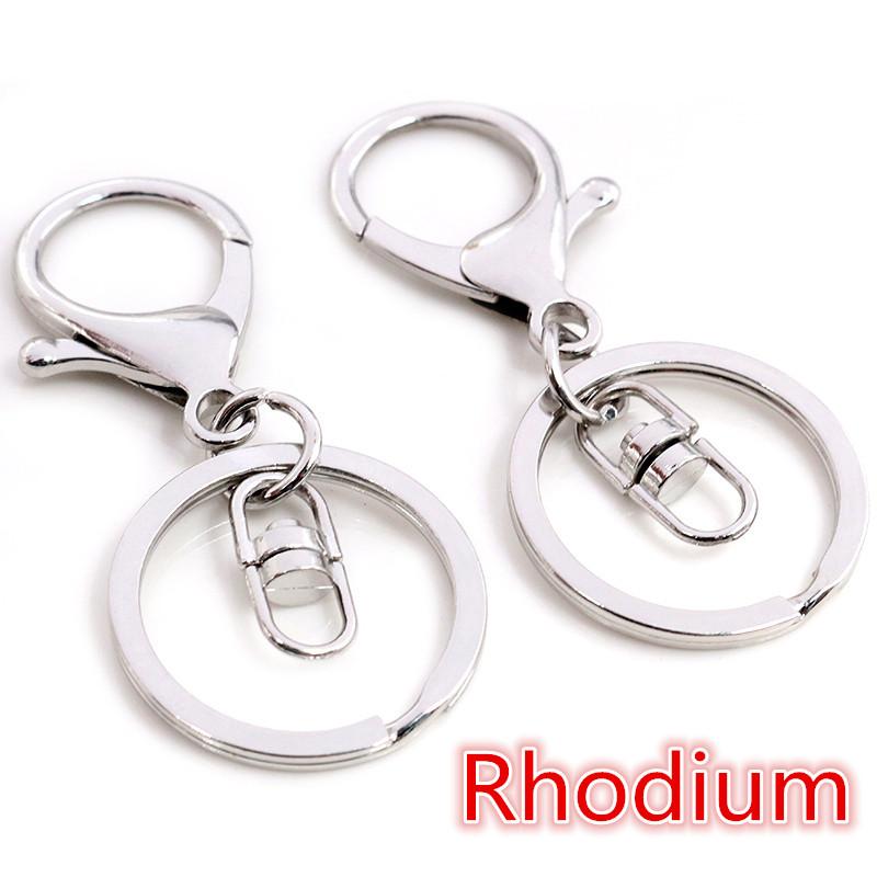 5pcs Multi-colors DIY Keychain Accessories Lobaster Clasp Hooks with 30mm Kring Ring Connector for DIY Pendant Jewelry Making