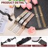 [uxcell] Stainless Steel 16mm Quick Release Metal Watch Band, Unisex, Replacement Butterfly Clasp Wrist Strap with Removal Tool, Black