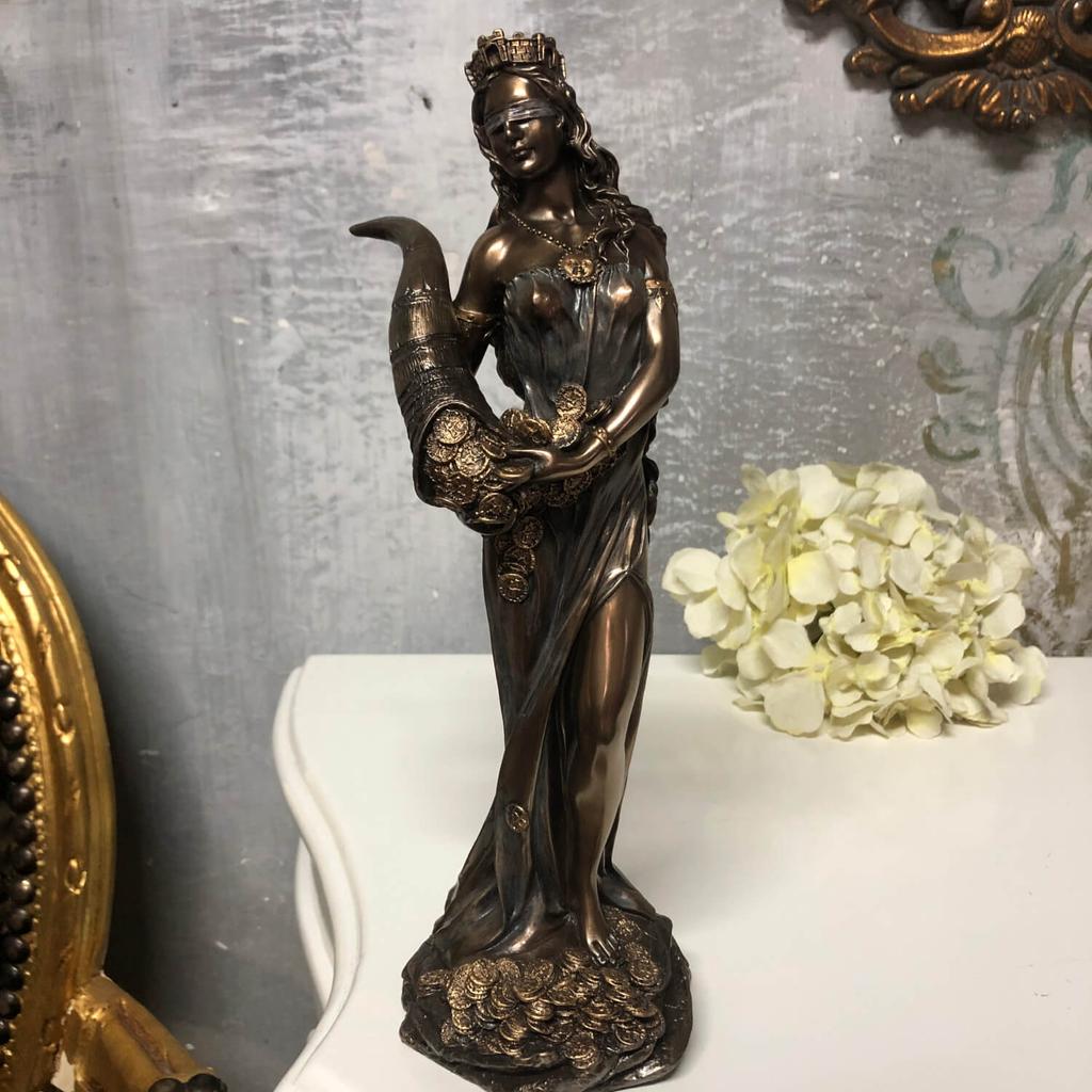 Figurine of the Goddess of Fortune - Elegance and Symbolism of Happiness, Art Nouveau Decoration